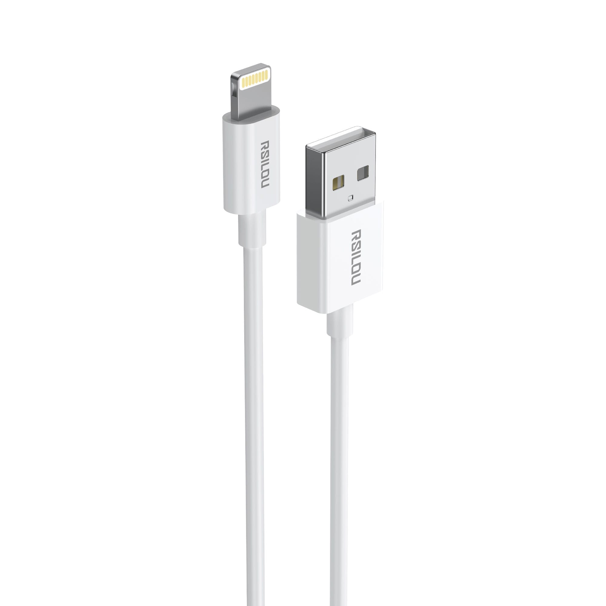 Rsilou Lighting to USB-A Cable, 1M, 3A, High Durability, charging and data cable, Transmission Copper Wires, Tangle and Entanglement free white | 12 month local warranty