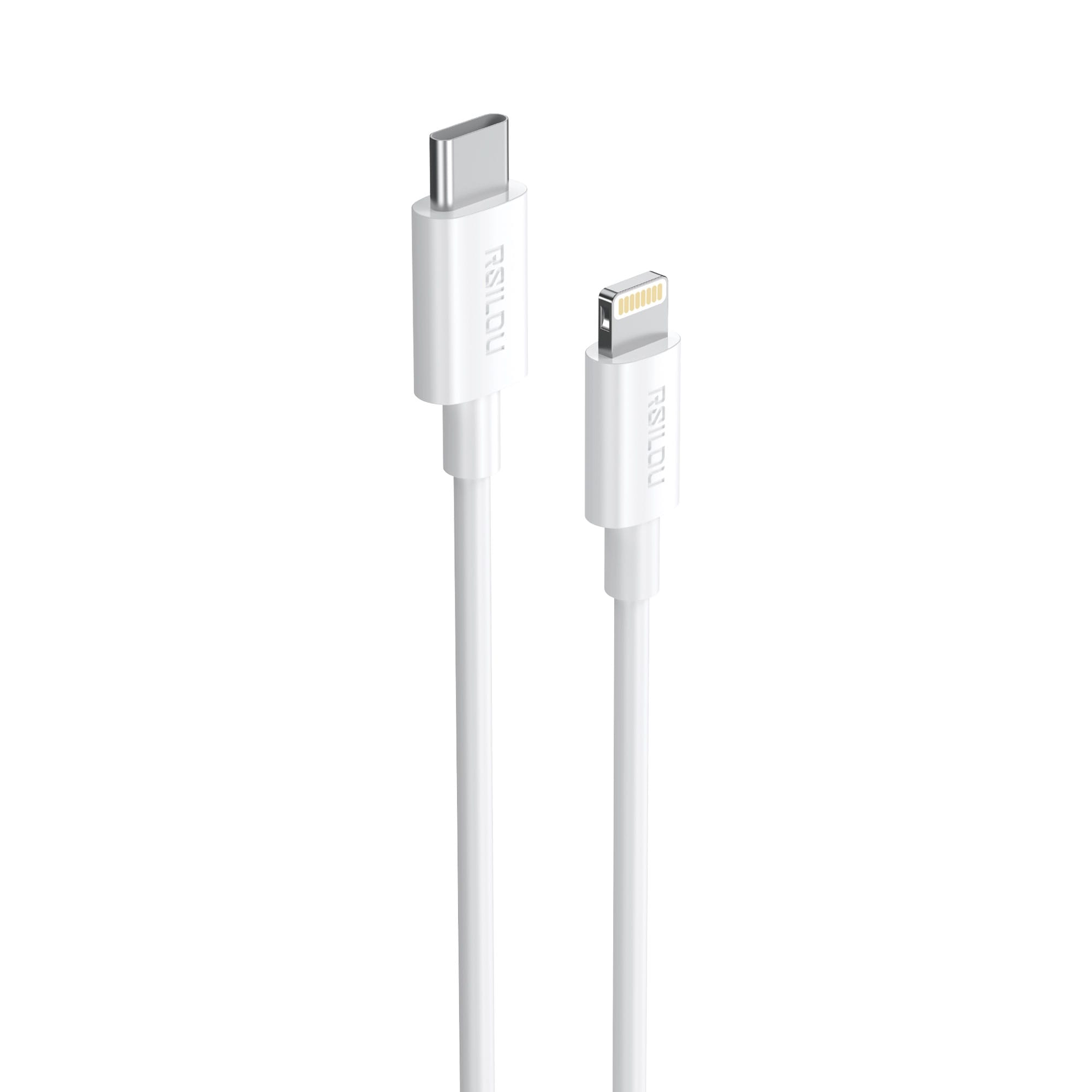Rsilou Lighting to USB-C Cable, 30W, High Durability and Flexible, Fast charging and data cable, 2M, Copper Wires speed Rate 480Mbps, Tangle and Entanglement free, white | 12 month local warranty