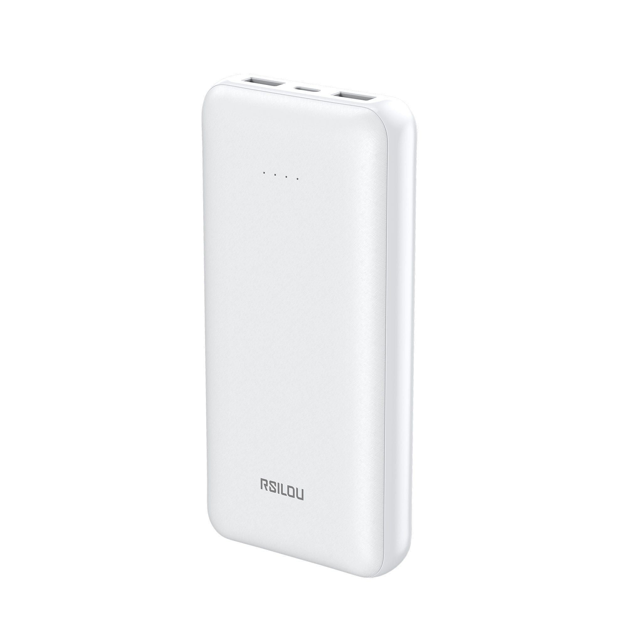 Rsilou R1004 Power Bank 20000mAh Capacity  ? Dual USB-A Ports, Type-C Input, High Capacity, Smart Identification, and Advanced Safety, 74Wh Total Power Output, 2 USB-A ports out and 1 USC-C in, Dual-Port Charging | 12 month local warranty