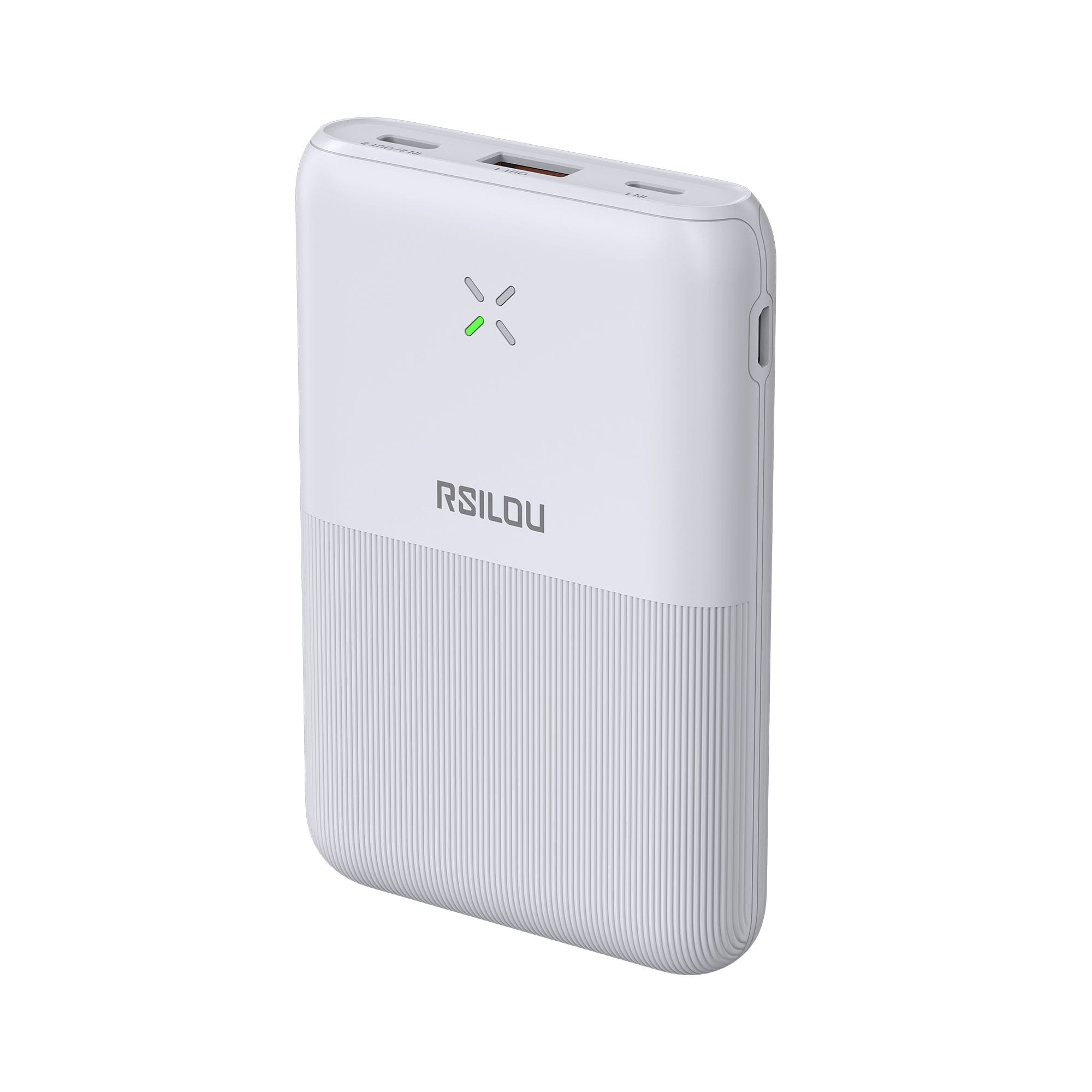 Rsilou R1005 power bank Ultra-Thin, Capacity 10000mAh Fast Charging with Digital Display, 22.5W Output per port, 38.5W tatal Max power, USB-C and USB-A Dual Ports Fast charging, Micro and Lightning charing port | 12 month local warranty