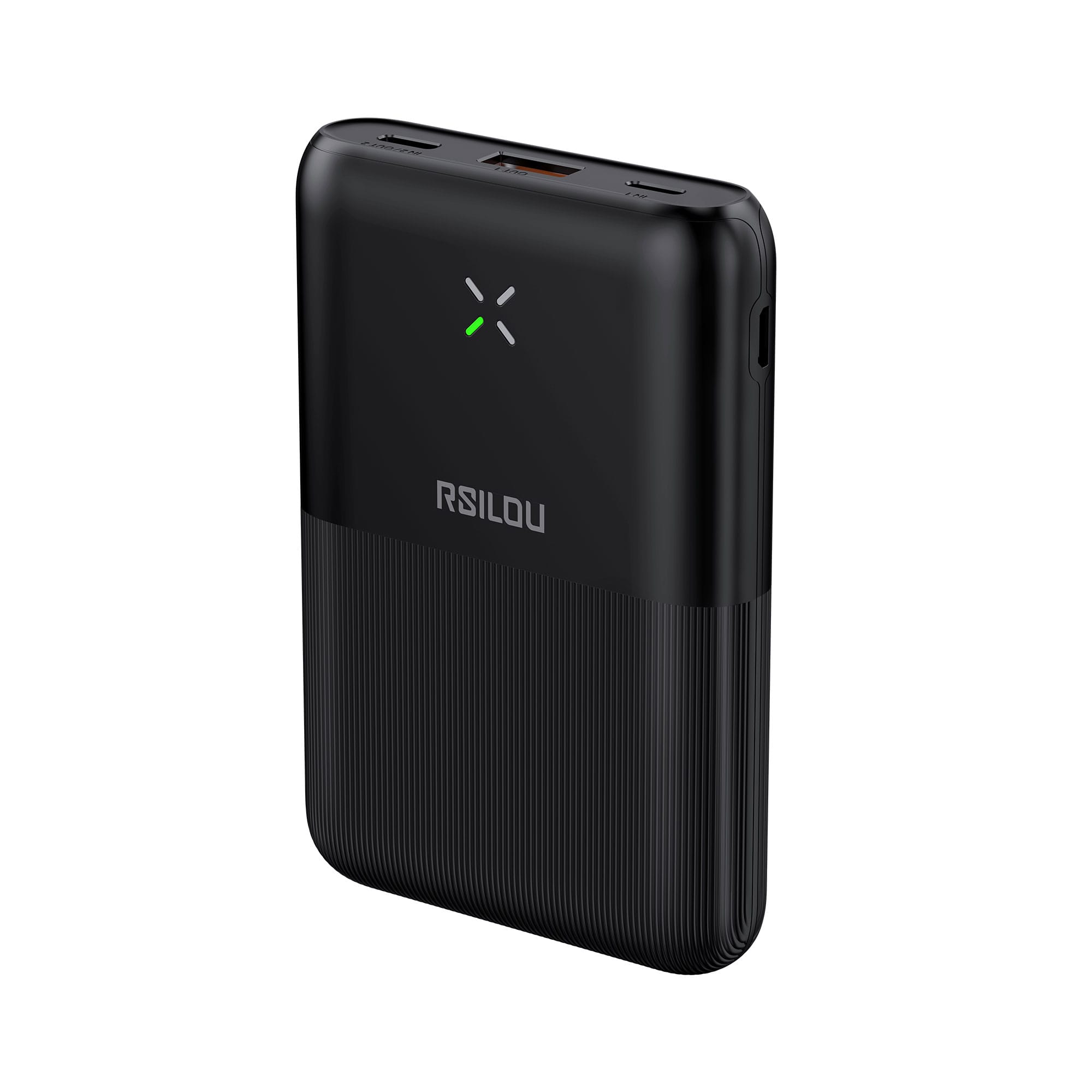 Rsilou R1005 power bank Ultra-Thin, Capacity 10000mAh Fast Charging with Digital Display, 22.5W Output per port, 38.5W tatal Max power, USB-C and USB-A Dual Ports Fast charging, Micro and Lightning charing port | 12 month local warranty