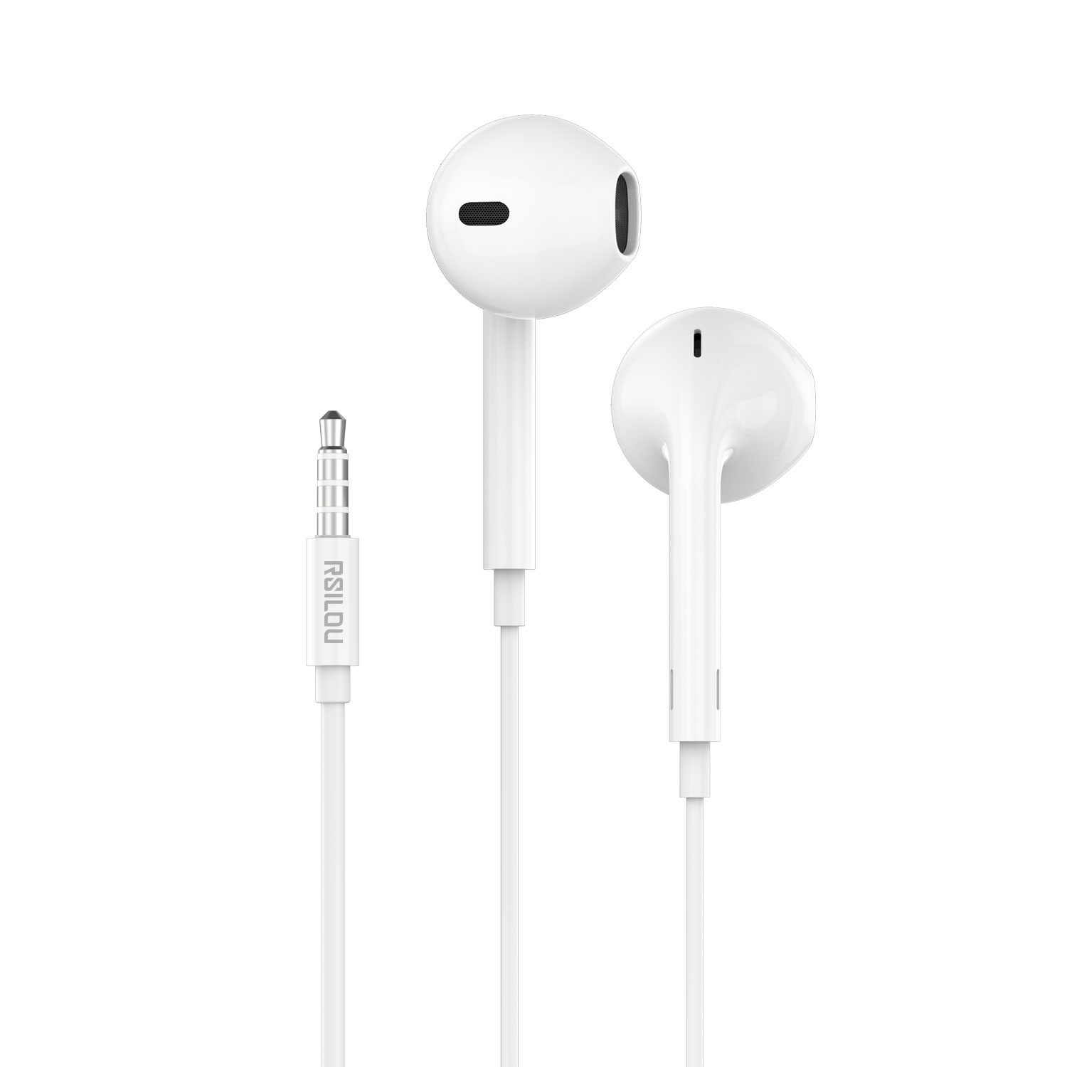 Rsilou R3406-001 Wired earphone with plug?Full-feature inline controls one-button answer,HD microphone, 2.14.2mm dynamic speaker unit,surround sound, HiFi quality | 12 month local warranty