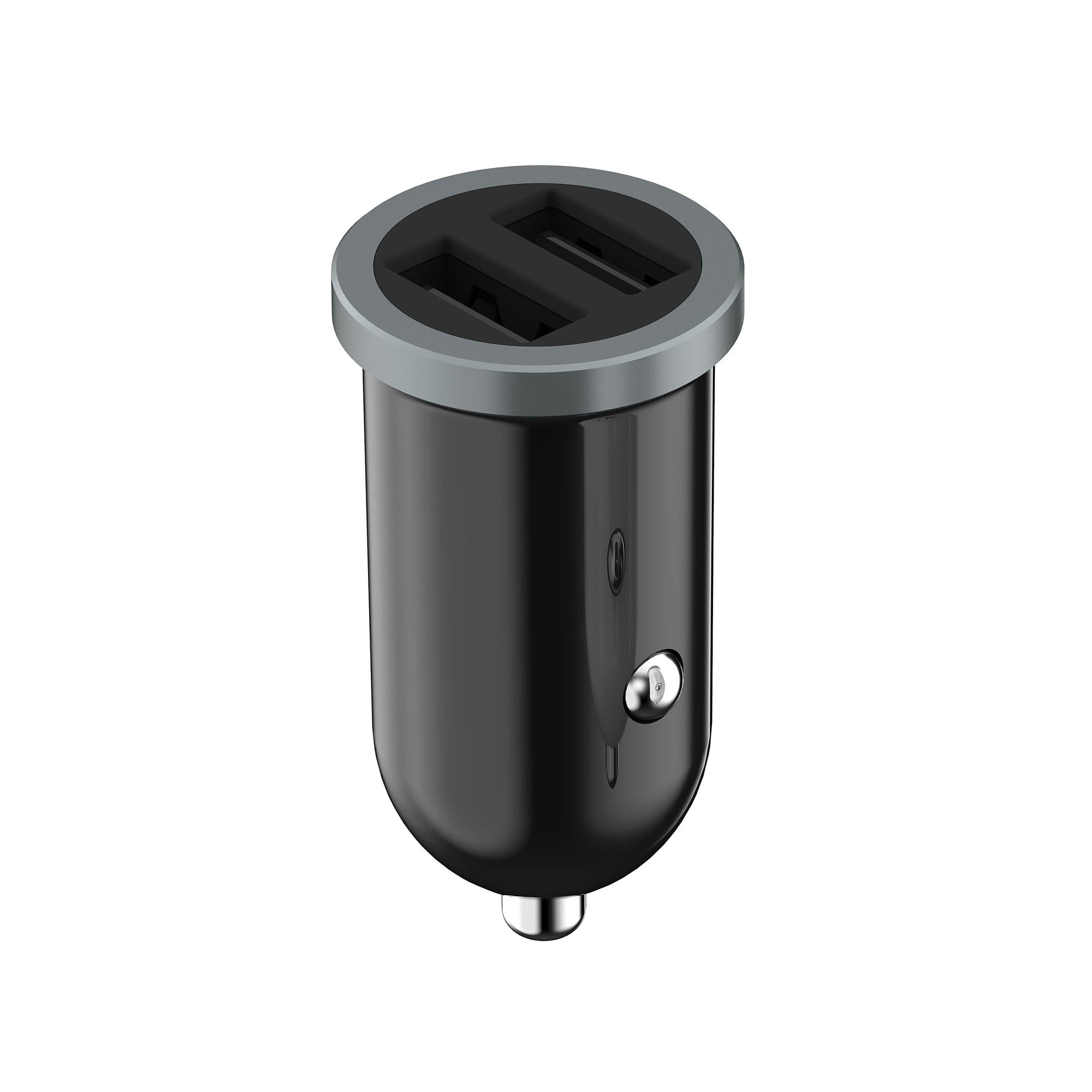 Rsilou R4501 Car Charger 2.4A Dual USB ports, Safely charge devices with smart current matching for optimal safety, Night vision blue light | 12 month local warranty