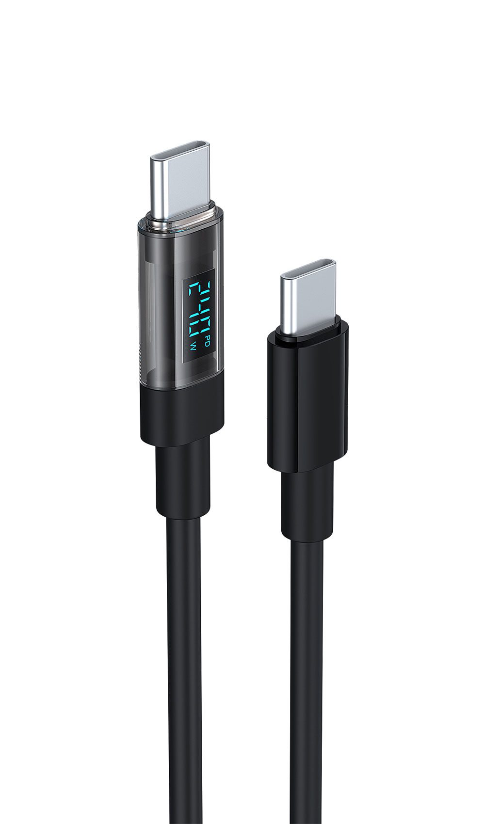 Rsilou R2034 Type-C to Type-C Digital Display Fast Charging Data Cable, 240W PD, 120cm