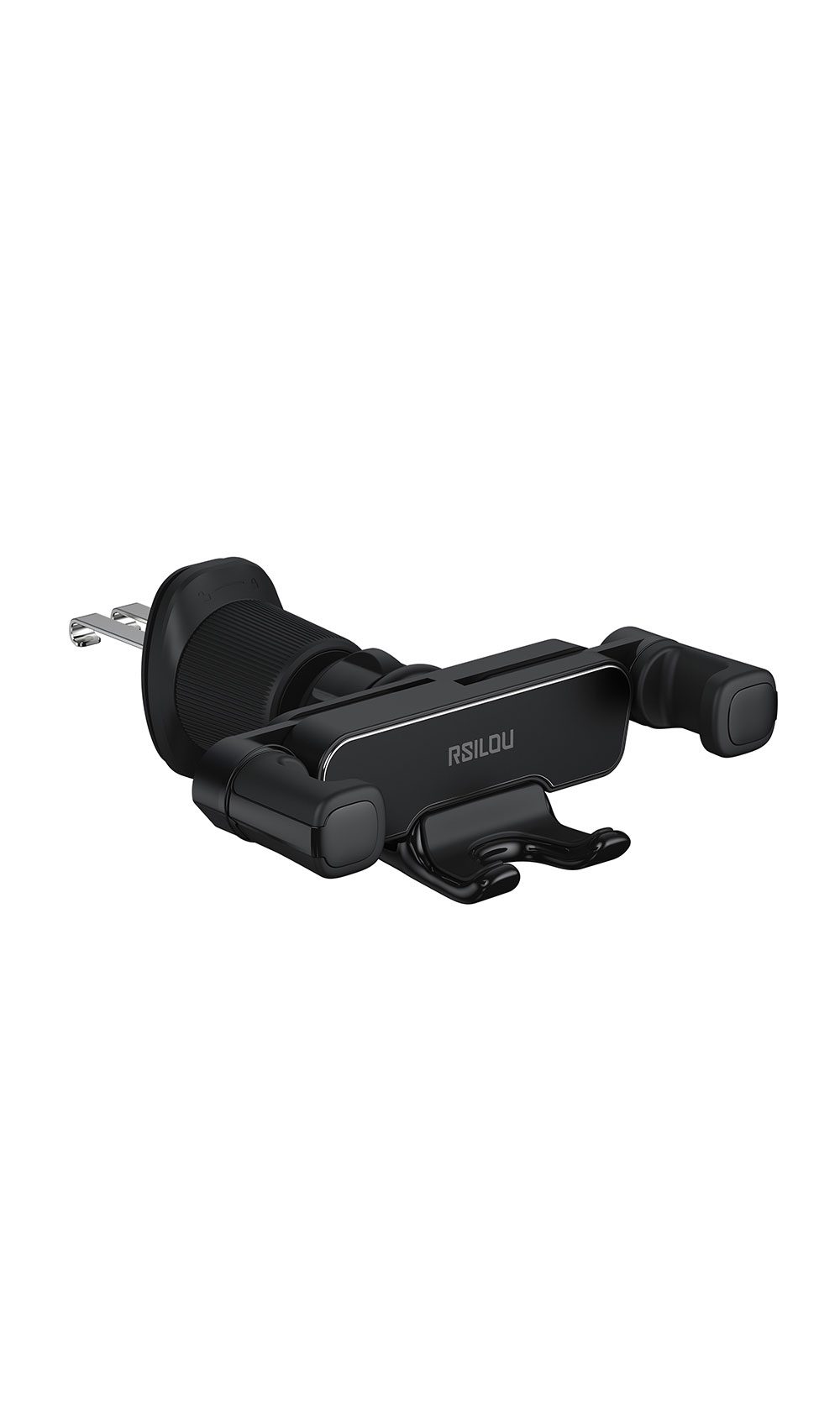 Rsilou R4515-001 Mini Gravity Car Air Vent Phone Holder, One-Handed 360 Rotating Mount, Fits 66-88mm Devices - Black