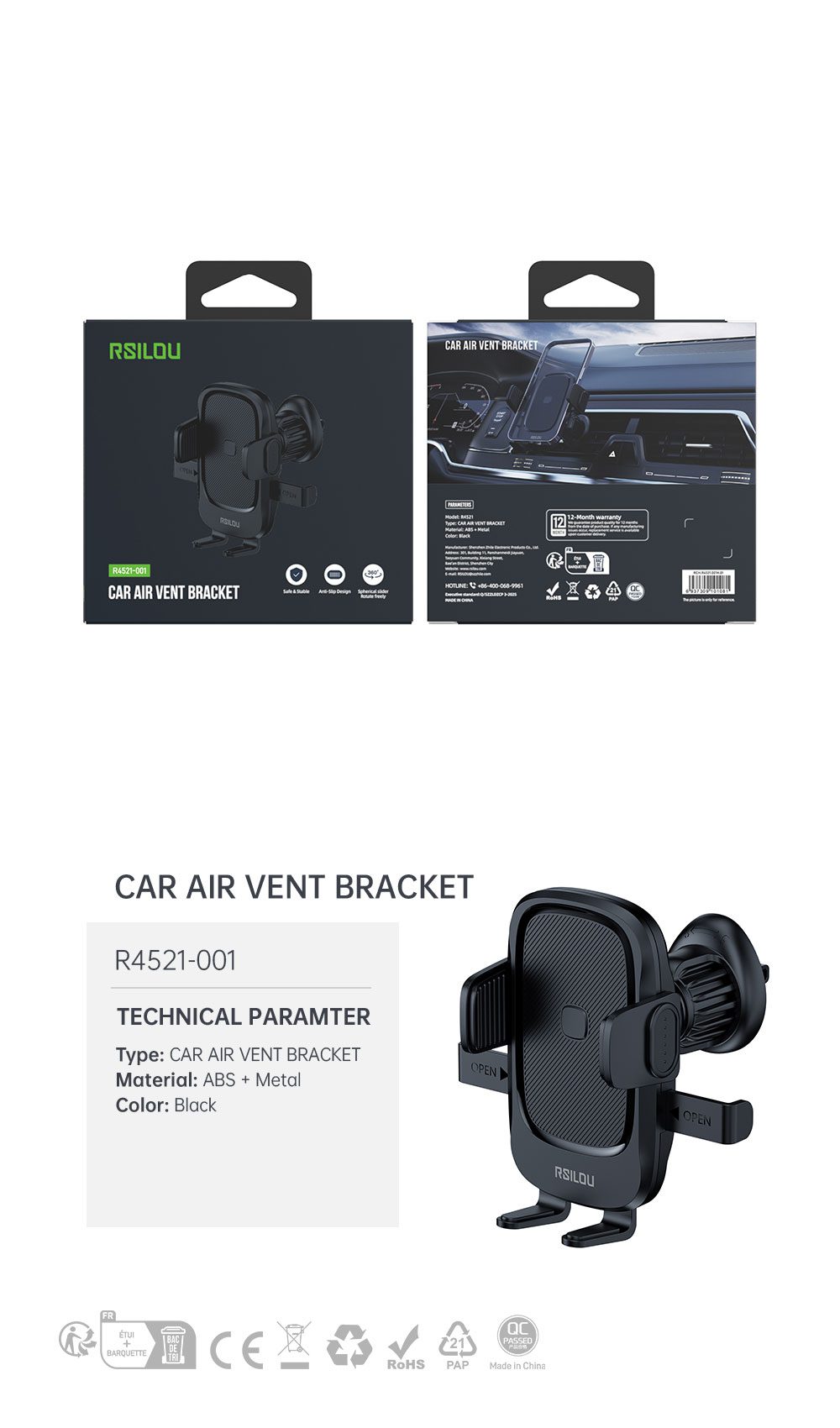 Rsilou-R4521-001-Car-Air-Vent-Phone-Holder-Bracket-(7)